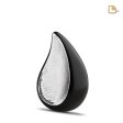 P582   TearDrop Medium Urn Black & Hmd Silver Hot on Sale