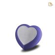 H586   Drop Heart Keepsake Urn Navy & Bru Pewter Online Sale