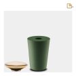 K1070   Crescent Tall Keepsake Urn Sage Green & Bru Gold Fashion