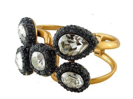 Oscar De La Renta Black Crystal Cuff Online Hot Sale