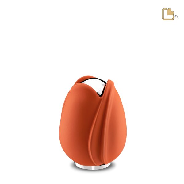 K1051   Tulip Keepsake Urn Orange & Pol Silver Hot on Sale