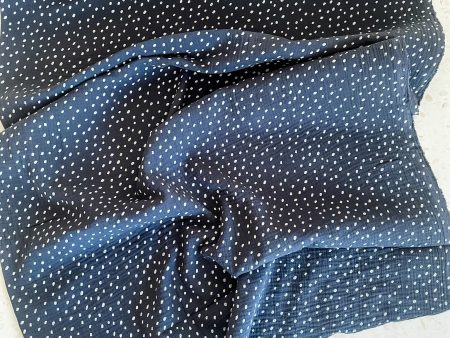 Ditsy Dots Double Gauze – Navy For Discount