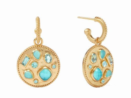 Antonia Mosaic Hoop and Charm Earring For Cheap