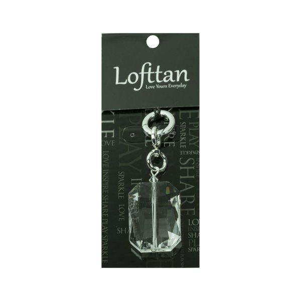 Clear Fob  Purity  Rectangular in Silver on Sale