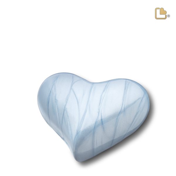 H668   Heart Child Urn Pearl Blue Online now