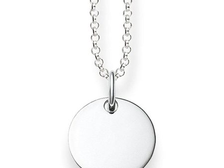 Silver Engravable Disc Necklace Hot on Sale