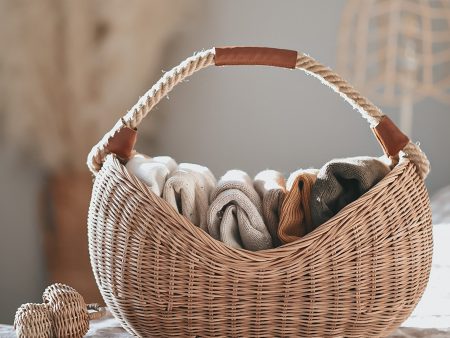 Olli Ella Rattan Half-Moon Basket Online Hot Sale