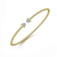 14K Yellow Gold Bujukan Diamond Split Bangle Hot on Sale