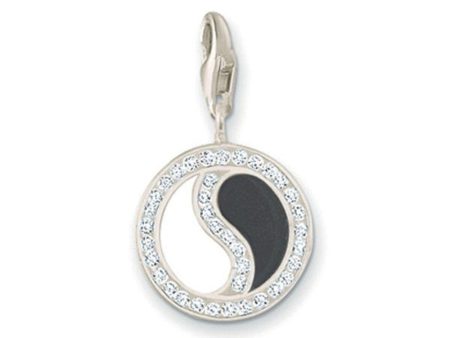 Charm 0043 Clear Zirconia Ying Yang Cheap