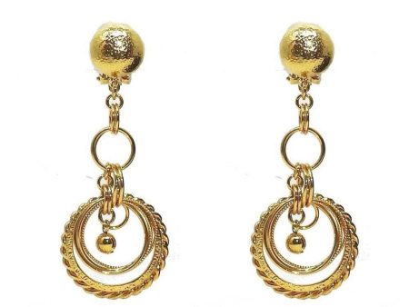 Gold Link Chandelier Clip Earrings Online Hot Sale