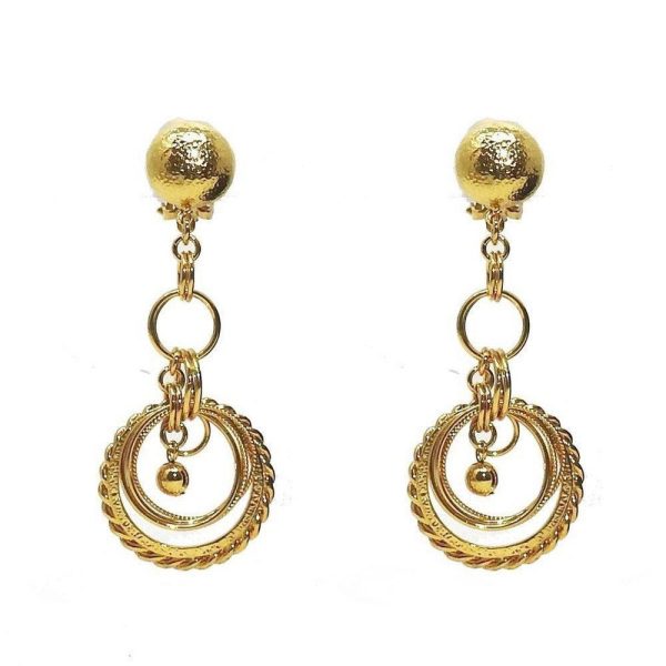 Gold Link Chandelier Clip Earrings Online Hot Sale