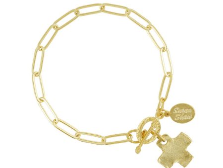 Cross on Paper Clip Chain Bracelet Online Sale