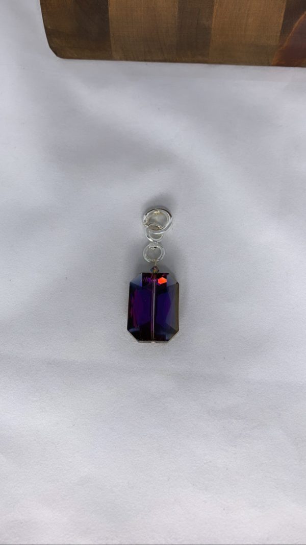 Sustainable Seconds - Purple Rectangle Pendant Fashion