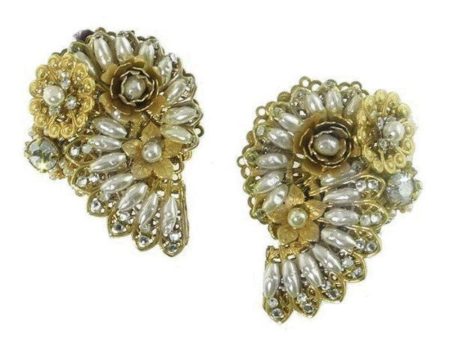 Swirl Pearl Clip Earrings Online Sale