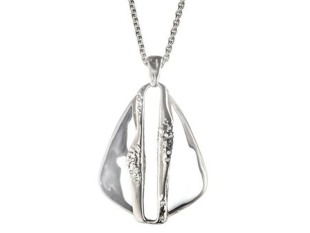 Divided Prism Pendant Framed Silver Necklace Online Sale