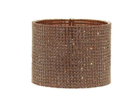 Rose Pave Crystal Cuff For Cheap