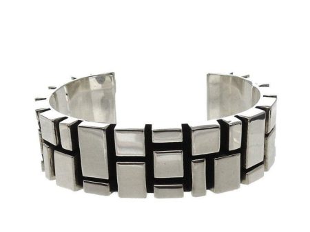 Contemporary Sterling Silver Cuff For Sale