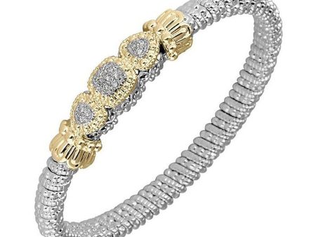 Classic Bangle with Triple Medallion 6mm Online Hot Sale