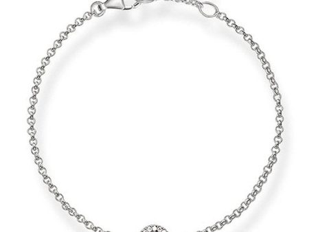 Bracelet Silver Ball Center Hot on Sale