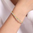 14k Gold Cuff With Stationed Diamonds on Sale