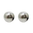 Hammered Silver Button Clip Earrings Online Sale