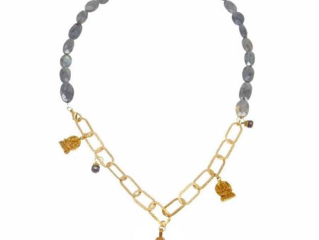 Buddha Charms Labradorite Necklace Fashion