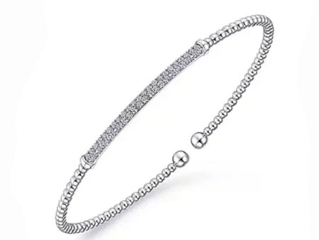 Bujukan Pave Diamond Bar Bracelet White Gold Hot on Sale