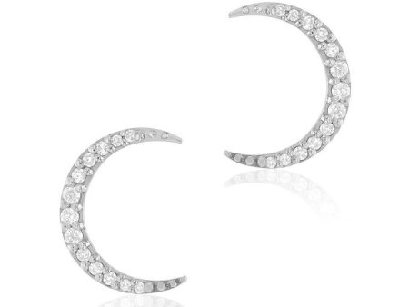 Crescent Moon Post Earrings Cheap