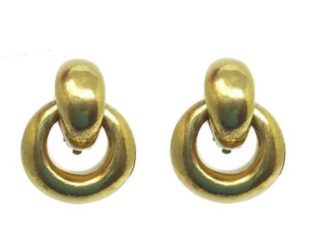 Small Round Door Knocker Clip Earrings For Discount