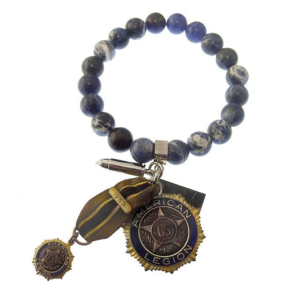 Bracelet with Vintage American Legion Medallions Cheap