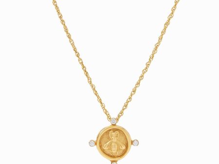 Bee Cameo Solitaire Necklace on Sale