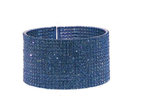 Pave Navy Crystal Cuff Online Hot Sale