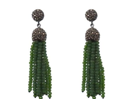 Crystal Tassel Earrings Online Hot Sale