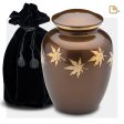 A573   Divine Autumn Leaves Standard Adult Urn Bronze & Bru Gold For Cheap