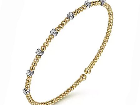 Bujukan Stationed Diamond Bar Bracelet Yellow Gold Supply