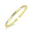 14k Gold Cuff With Diamonds Discount