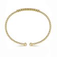 14K Yellow Gold Bujukan Bead Diamond Bangle For Cheap