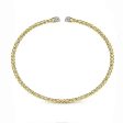 14K Yellow Gold Bujukan Diamond Split Bangle Hot on Sale