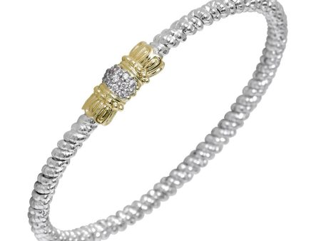 Acanthus 3mm Bracelet with Pave Center For Cheap