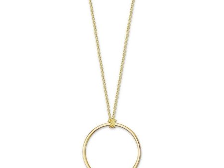 X0252 Charm Carrier Circle Necklace Gold For Sale