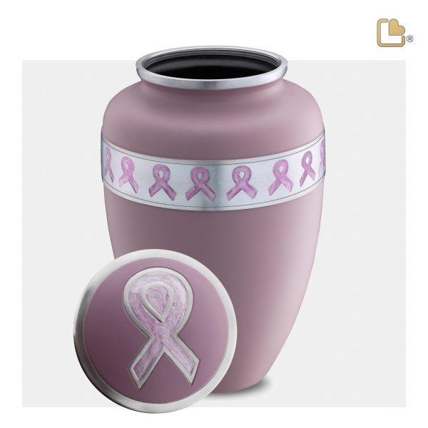 A900   Awareness Standard Adult Urn Pink & Bru Pewter For Sale