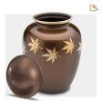 A573   Divine Autumn Leaves Standard Adult Urn Bronze & Bru Gold For Cheap