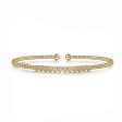 14K Yellow Gold Bujukan Bead Diamond Bangle For Cheap