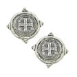 Saint Benedict Coin Clip Earrings Silver Online now