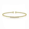 14K Yellow Gold Bujukan Bead and Cluster Diamond Bangle Hot on Sale