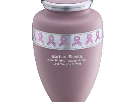 A900   Awareness Standard Adult Urn Pink & Bru Pewter For Sale