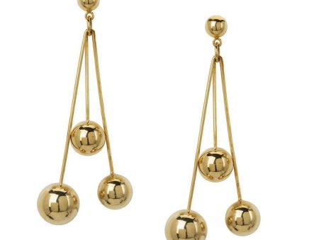 3 Gold Ball Earrings Sale