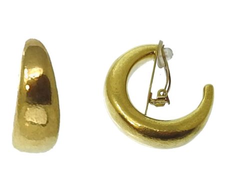 Chunky Gold Clip Earrings Online now