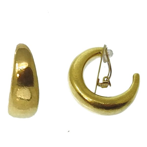 Chunky Gold Clip Earrings Online now