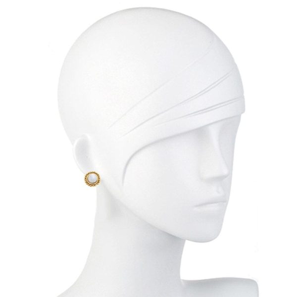 Gold & Coin Pearl Clip Earrings For Cheap